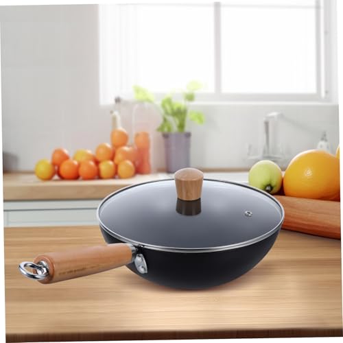 Sartén Wok de Hierro con Tapa y Mango de Madera miniatura 5