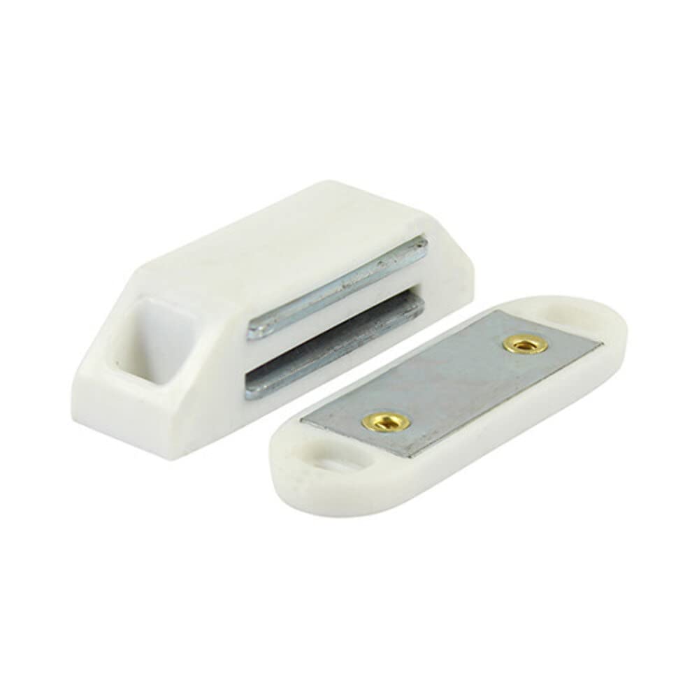 Timco Magnetic Catches White 6kg Pack of 2 Cupboard Cabinet Doors Catch Fixings