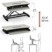 Ergotron – WorkFit-Z Mini Small Standing Desk Converter, Laptop Sit Stand Desk Riser for Tabletops and Home Office – 31 Inch Width, Grey Woodgrain