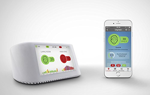 Image of Atlanta Healthcare AirVisual Node by Atlanta Healthcare Air Quality Monitor - Real-time PM2.5, CO2, Humidity, Temperature, Wi-Fi - White