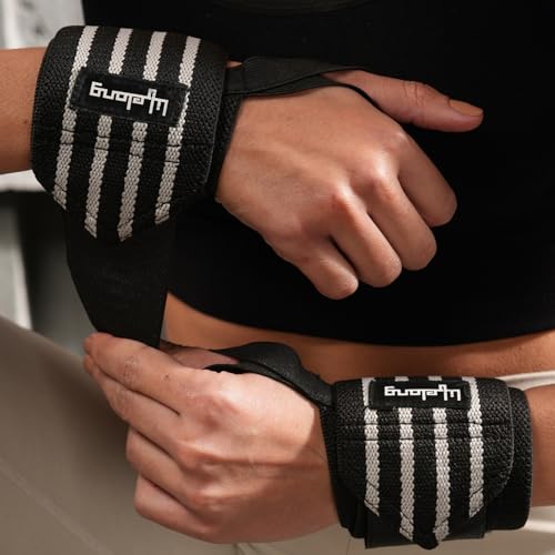 Lifelong Wrist Supporter for Gym|Wrist Band for Men Gym & Women with Thumb Loop Straps, Wrist Wrap Gym Accessories for Men Hand Grip & Wrist Support Sports Straps for Gym (LLFAWS01, Grey & Black)