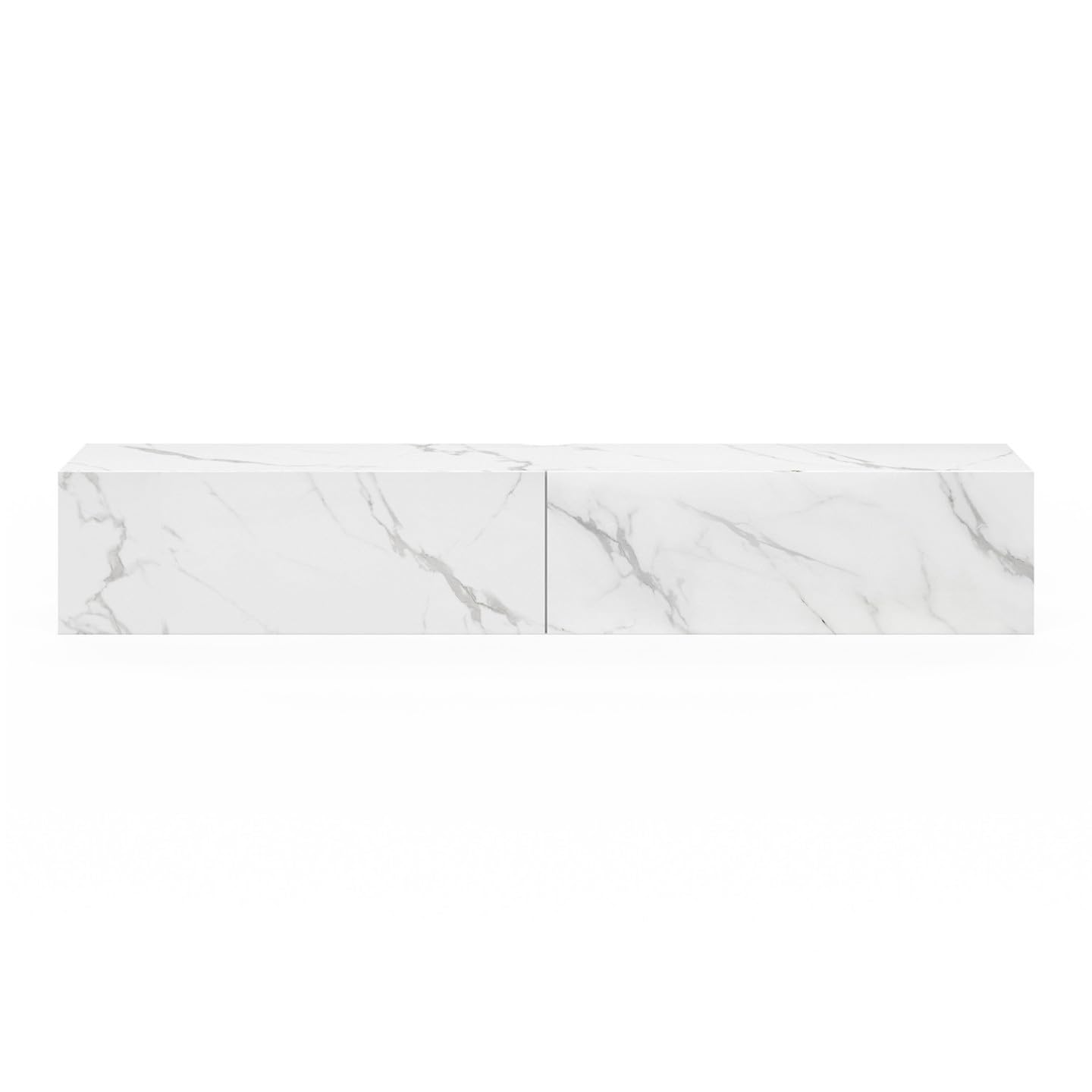 IDMarket Elio - Mueble para TV (180 cm, 2 puertas, madera, efecto mármol)