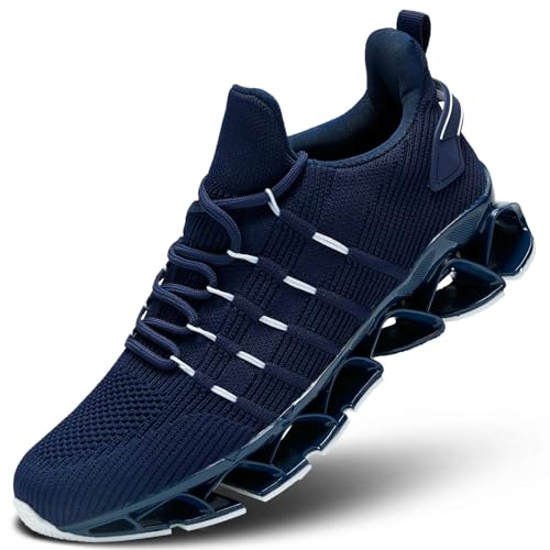 Image of Mens Running Shoes Mesh Breathable Trail Runners Fashion Sport Blade Walking Tennis Sneakers