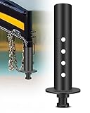 Fifth Wheel to Gooseneck Hitch Adapter with 4' Round Tube 2' 30,000 lbs Load Capacity, Gooseneck Adapter Attaches to 5th Wheel, Fit for Campers, Trailers, Tractors, Semi-Tractor