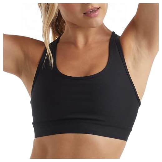 Hanes Sport Women's Compression Racerback Sports Bra,Black,Medium