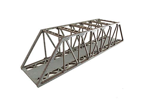 War World Scenics Single Track Hi-Detail Grey Girder Bridge 450mm – OO/HO Model Railway Diorama