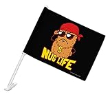 GRAPHICS & MORE Nug Life Chicken Nugget Funny Humor Car Truck Flag with Window Clip On Pole Holder