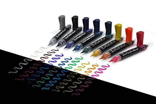 ぺんてる デュアルメタリックブラッシュ 8色セット GFH-D8ST