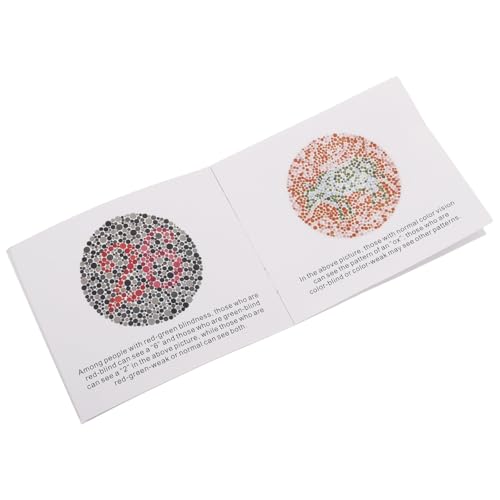 TOBBOMEY Color Deficiency Test Book with Visual Plates for Self-Assessment Eye Test Chart for Color Perception Impairment for Driver’s License