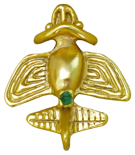 Image of Colombian Emerald & Multi-Material Options | Quimbaya Flyer Lapel Pin | Ancient Alien Golden Jets Collection