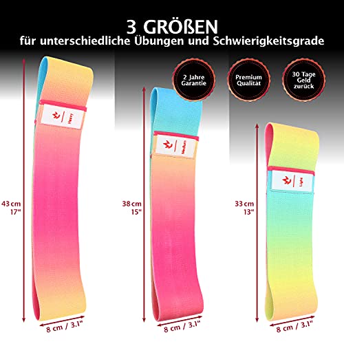 Legendwerk® fitness band set S, M, L, resistance bands for strength training, fitness bands, resistance bands, booty band - Image 4