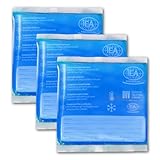 IEA Medical Kalt Warm Kompressen | 3er Set | 13x14 cm | Kühlpacks für Prellungen, Insektenstiche und andere Schmerzen | wiederverwendbare Gel-Kühlkissen (3er Set Kompresse S) Blau
