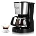 Coffee Maker,Drip Coffee Maker with 0.65L/4-5 Cups with Glass Carafe and One Touch Button,Coffee Machines With Stainless Steel Decoration(Black)