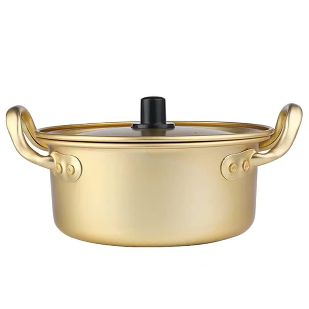 Awesomeonei Ramen Noodle Pot Aluminum Cookware Stockpot with Lid Egg Soup Pot Cooking Tool