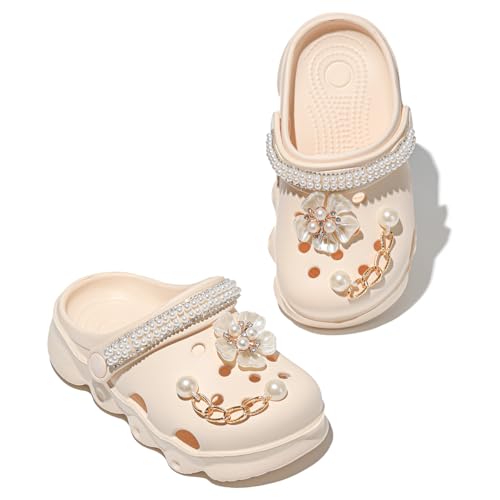 Image of Toddler Clogs for Girls Lightweight Kid Garden Clogs Breathable Slip-on Slides Sandals Slippers Children's Beach Water Shoes (zzGlt mi, 25)