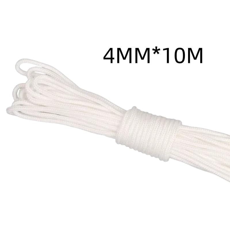 10 Meters Nylon Rope 4mm Wide Nylon Clothesline White Rope For Binding,Weaving - Image 2