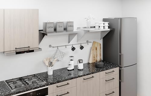Image of AmGood 18 inch x 30 inch Stainless Steel Wall Shelf | Appliance & Equipment Metal Shelving | Kitchen, Restaurant, Garage, Laundry, Utility Room | Heavy Duty | Squared Edge | NSF Certified