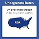 SIM-Karte USA für 30 Tage | Automatische Aktivierung Vorgeladen | Kostenlose Anrufe nach Hause | Unbegrenzte 5G-Daten/Anrufe/SMS mit Internetfreigabe/Tethering/Hotspot