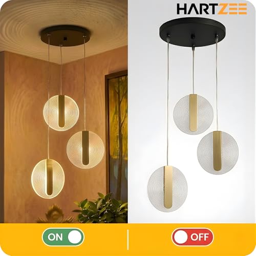 Image of Liora 2 Pack Chandelier Modern Hanging Pendant Lights Warm White LED Decorative Ceiling Light for Living Room Dining Area Bedroom Luxury Indoor Lighting Fixture