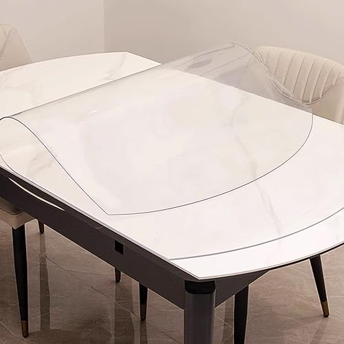Nappe en plastique transparent PVC protection rectangulaire de bureau 70x - 8