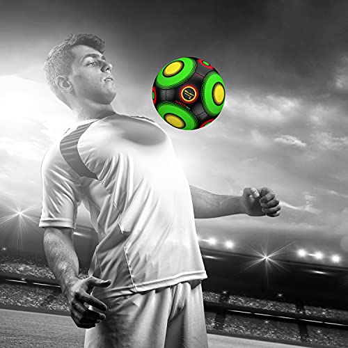 Millenti Knuckle-It Pro Soccer Ball - Size 5 Black Green Soccer Ball, Club Training Ball + Match Ball With High-Visibility Easy-To-Track Design (Black Green) Sb-Kip-Black / Sb0105Bk #TOP3