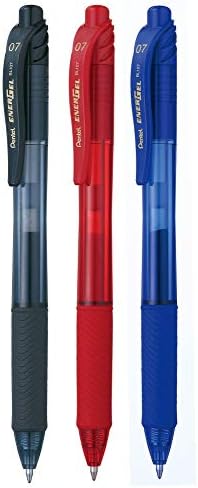 Pentel EnerGel X BL107-CAX żelowy długopis atramentowy, granatowy, grubość linii 0,7 mm, mechanizm naciskowy, do wielokrotnego napełniania