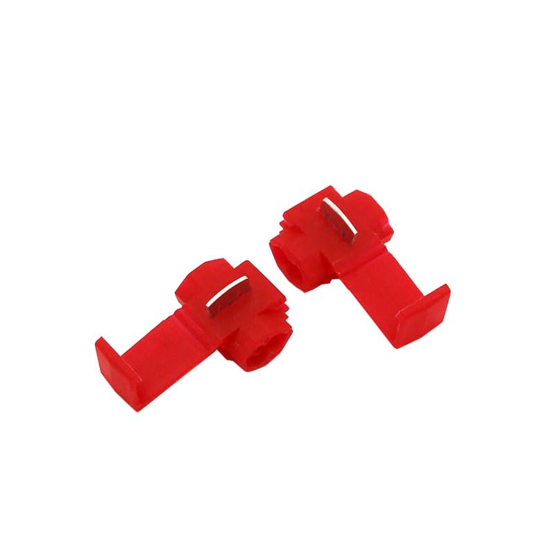 500Pcs Electrical Wire Cable Crimp Terminals Quick Splice Red Electrical Cable Connectors Fast Lock Wire Terminals Crimp VUQLDHAYZ