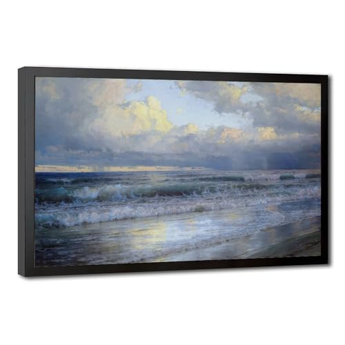 Toile New Jersey Shore par William Trost Richards décor murale bureau 20x30 cm
