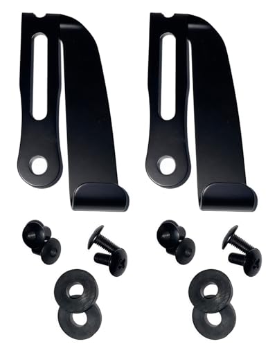 MYGLOAR 2 PCS Holsterclip, K-Scheide-Taillenclip, Messerscheide-Taillenclip, Metallmesserhalter, Gürtelclip, Gürtelmesser, kompatibel mit vielen Outdoor-Scheidengürtelhaltern(Feld)