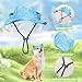Sonnenhut für Hunde, verstellbar, Prinzessinnenhut mit Ohrlöchern, runde Krempe, Fischerhut für Welpen, kleine Hunde, Katzen, Outdoor-Sport, Blau, Größe L