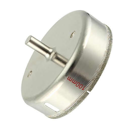 Sierra de corona para vidrio 100mm con punta diamantada miniatura 1