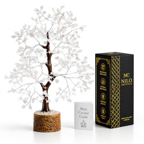 Nilo Crystals Clear Quartz Crystal Tree of Life Home Decor for Women