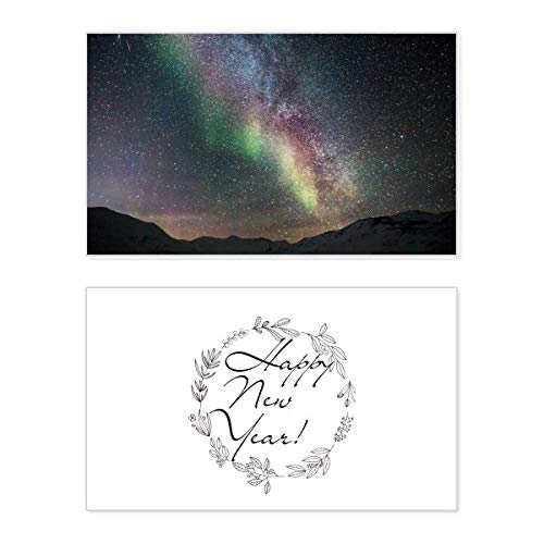 Tarjeta conmemorativa de año nuevo con diseño de estrellas para compartir deseos mágicos