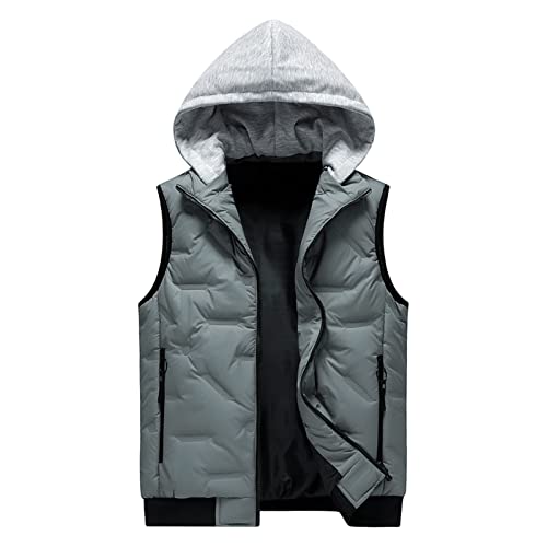 Veste automne hiver homme sans manches pour sorties en ville gris M