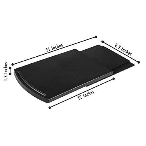 HOSKO Appliance Caddy Sliding Coffee Maker Tray, 12" Coffee Pot Slider Machine Mat Under Countertop Rolling Tray for Blender Toaster with Smooth Rolling Wheels(2 Pack,Black)