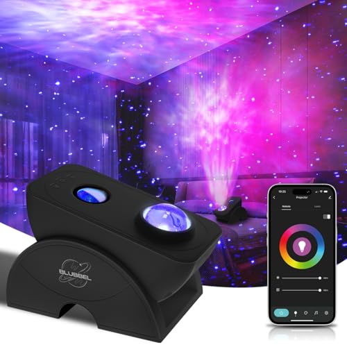 Blubbel LED Projecteur Ciel Etoile, Intelligent Veilleuse Projecteur, 3D Galaxy Projector Starlight, App-/Commande Vocale Compatible Alexa/Google/Wifi, Chambre Décorer, Lampe Veilleuse, Bébé, Enfants