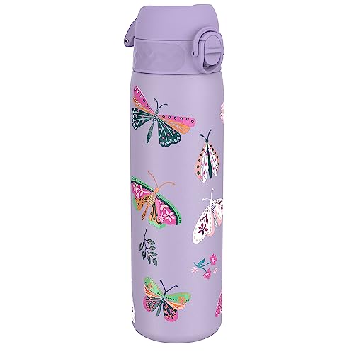 Ion8 Vacuum Insulated Steel Water Bottle, 500 ml/18 oz, Leak Proof, Easy to Open, Secure Lock, Dishwasher Safe