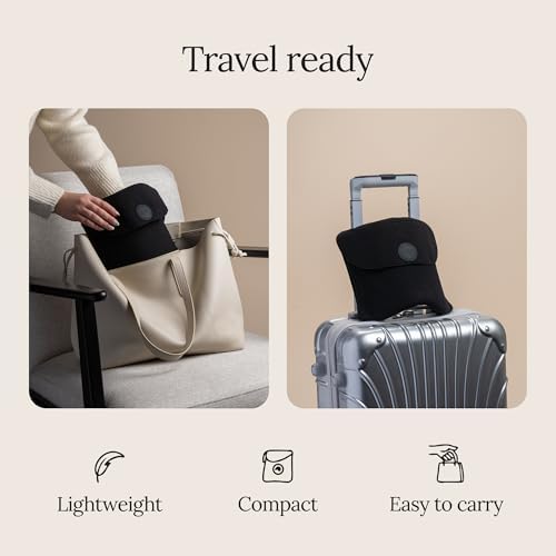 Trtl Travel Pillow Original 2.0 – Scientifically Proven Super Soft Travel Pillow with Premium Head & Neck Support – for Airplane Travel – Machine Washable – Lightweight & Compact – Jet Black — view 7