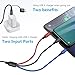 Puxnoin Multi Charging Cable 5 in 1, 2Pack 4FT USB C Multi Charger Cable Universal Multiple Charging Cord with USB C/Micro USB Connectors for Most Cell Phone, Tablets (Charging Only)