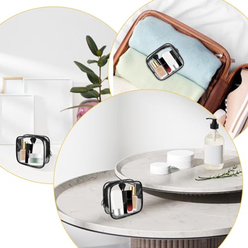 TSA Approved Toiletry Bag, 2 Pack Small Clear Zipper Pouch Makeup Bags Quart Size Travel Cosmetic Bag for Men and Women Carry on Airline Airport Travel Accessories - Image 5