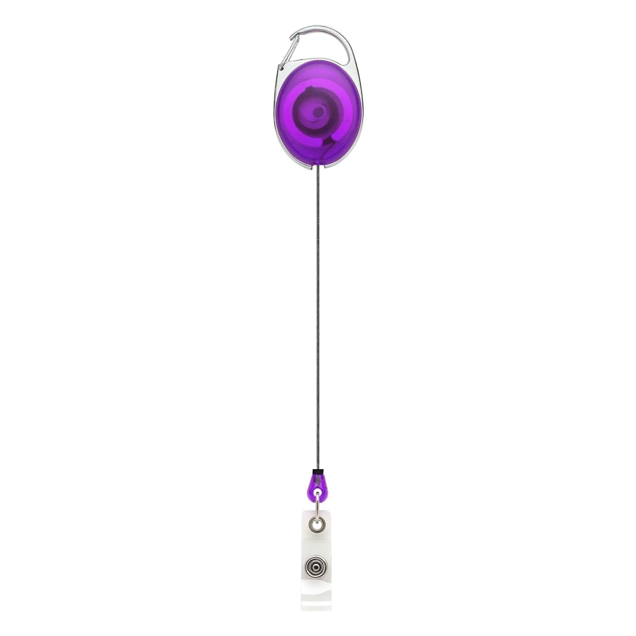 Violett Ausweisjojo Schlüssel JoJo mit Gürtel Clip Spulen 100 Stück, Ausweis für ID Badge Holder Yoyo Einziehbarer Kartenhalter Schlüsselkarten Schlüsselanhänger Set Schlüsselring Retractable