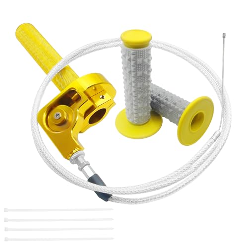 Image of Motorcycle Throttle Assembly,7 /8 inch Quick Twist Throttle Grips with Throttle Cable Aluminum Alloy Universal for CRF KLX SSR TTR 110 125 150 250cc Dirt Pit Bike ATV Mini Bike