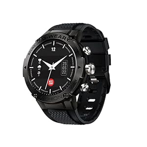 5Elements G-WEAR+ Fashion BT Calling Smartwatch Sport 1.32Inch UltraHD TrueView Display 750 Nits 360*360 Pixels 24/7 HR Monitor Voice assist 10Day Battery Built in Games Hindi Language (Jet Black)