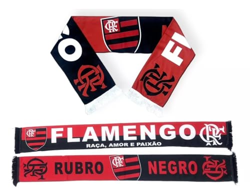 Cachecol do Flamengo Dupla Face Rubro Negro - Oficial