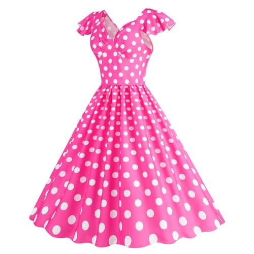 Robe de soirée décontractée style rétro avec manches courtes fluides
