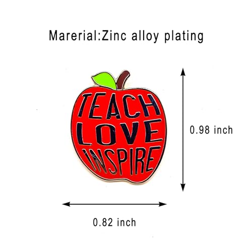 Image of Teach Love Inspire Enamel Pin - Fun Series | Premium Enamel Pin - Statement Lapel Pin - Plated Badge for Clothing, Bags, Hats, Jackets, and Lanyards