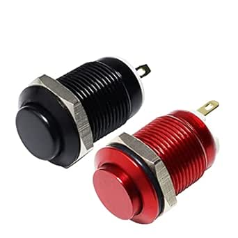 Drucktastenschalter 1 Stück 16mm 1NO 1NC Anschluss 12V Metall