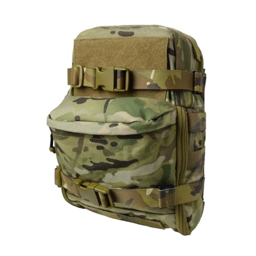 Tactical Hydration Backpack with 2L Bladder, Lightweight MOLLE Water Carrier for Hiking, Biking, Running, Climbing (Multicamo)