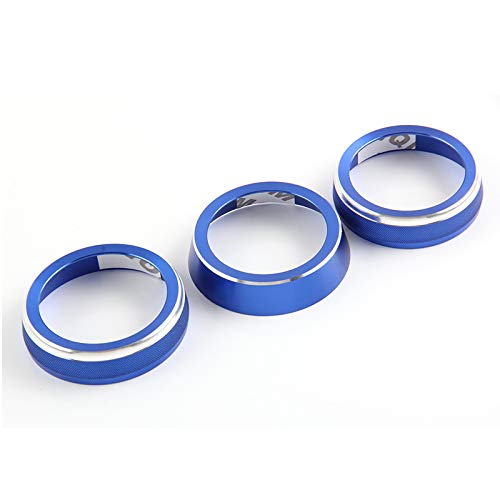 【VULCANS】ジムニー JB64W シエラ JB74W エアコンダイヤルカバー ブルー エアコンダイヤルリング アルミ合金 3P オートエアコン専用 インテリアパネル 内装 カスタム パーツ アクセサリー JIMNY