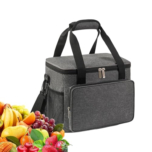 Bolsa térmica de entrega de alimentos, bolsas de refrigeración de 15 litros con retención de calor, construcción de material Oxford impermeable, bolsas de entrega con diseño a prueba de fugas, bolsa